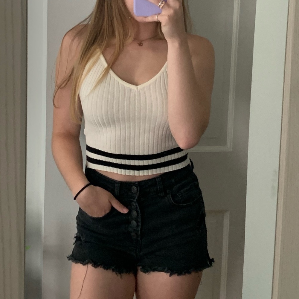 Ribbed Striped Tank